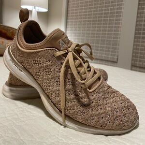 APL women’s pink/taupe sparkle sneakers size 8.5